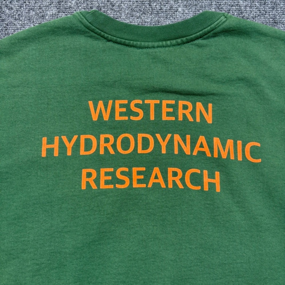 Western Hydrodynamic Research Sweatshirt Mens XL Green Graphic Beach Utility